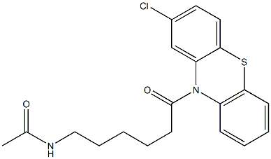 N-[6-(2-chloro-10H-phenothiazin-10-yl)-6-oxohexyl]acetamide 结构式