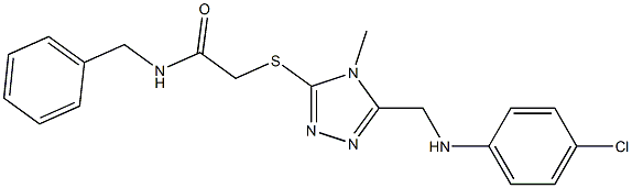 2-[(5-{[(4-chlorophenyl)amino]methyl}-4-methyl-4H-1,2,4-triazol-3-yl)sulfanyl]-N-(phenylmethyl)acetamide Structure