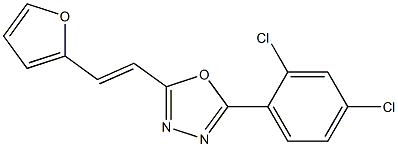 2-(2,4-dichlorophenyl)-5-[2-(2-furyl)vinyl]-1,3,4-oxadiazole Struktur