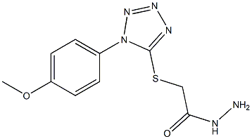 2-{[1-(4-methoxyphenyl)-1H-tetraazol-5-yl]sulfanyl}acetohydrazide 化学構造式