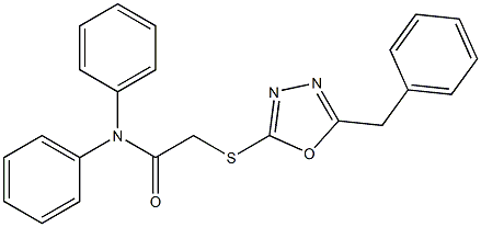 N,N-diphenyl-2-{[5-(phenylmethyl)-1,3,4-oxadiazol-2-yl]sulfanyl}acetamide