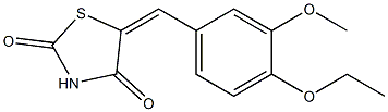 5-(4-ethoxy-3-methoxybenzylidene)-1,3-thiazolidine-2,4-dione Structure