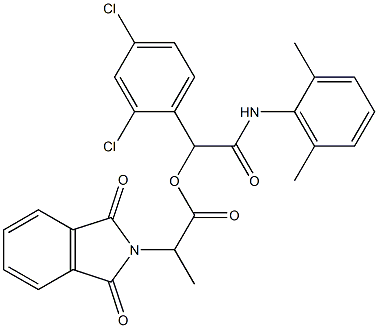 1-(2,4-dichlorophenyl)-2-(2,6-dimethylanilino)-2-oxoethyl 2-(1,3-dioxo-1,3-dihydro-2H-isoindol-2-yl)propanoate Structure