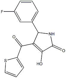 5-(3-fluorophenyl)-3-hydroxy-4-(2-thienylcarbonyl)-1,5-dihydro-2H-pyrrol-2-one