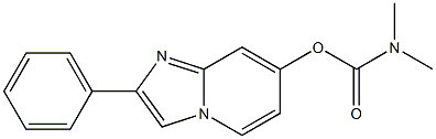 2-phenylimidazo[1,2-a]pyridin-7-yl dimethylcarbamate 结构式