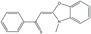 2-(3-methyl-1,3-benzoxazol-2(3H)-ylidene)-1-phenylethanethione Structure