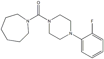 1-{[4-(2-fluorophenyl)-1-piperazinyl]carbonyl}azepane Struktur