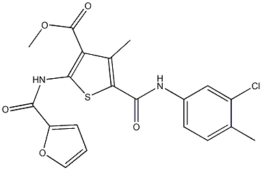 methyl 5-{[(3-chloro-4-methylphenyl)amino]carbonyl}-2-[(furan-2-ylcarbonyl)amino]-4-methylthiophene-3-carboxylate