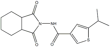 N-(1,3-dioxooctahydro-2H-isoindol-2-yl)-5-isopropyl-3-thiophenecarboxamide Struktur