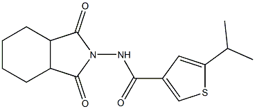 N-(1,3-dioxooctahydro-2H-isoindol-2-yl)-5-isopropyl-3-thiophenecarboxamide 化学構造式