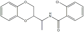  2-chloro-N-[1-(2,3-dihydro-1,4-benzodioxin-2-yl)ethyl]benzamide