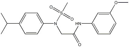 2-[4-isopropyl(methylsulfonyl)anilino]-N-(3-methoxyphenyl)acetamide Structure