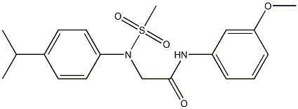  2-[4-isopropyl(methylsulfonyl)anilino]-N-(3-methoxyphenyl)acetamide