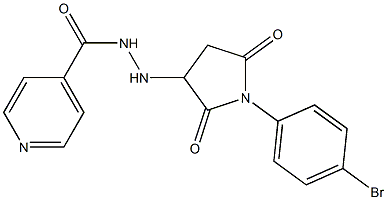 N'-[1-(4-bromophenyl)-2,5-dioxopyrrolidin-3-yl]pyridine-4-carbohydrazide Structure