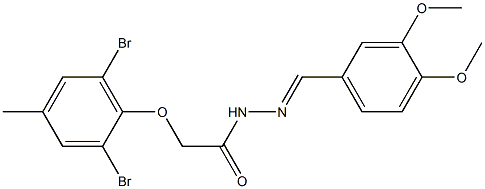  2-(2,6-dibromo-4-methylphenoxy)-N'-(3,4-dimethoxybenzylidene)acetohydrazide