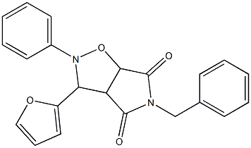 5-benzyl-3-(2-furyl)-2-phenyldihydro-2H-pyrrolo[3,4-d]isoxazole-4,6(3H,5H)-dione Structure