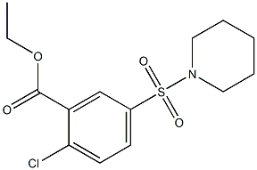 ethyl 2-chloro-5-(piperidin-1-ylsulfonyl)benzoate Structure