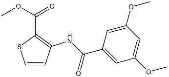 methyl 3-[(3,5-dimethoxybenzoyl)amino]-2-thiophenecarboxylate Struktur