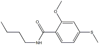 N-butyl-2-methoxy-4-(methylsulfanyl)benzamide Structure