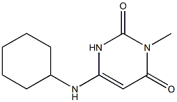 6-(cyclohexylamino)-3-methylpyrimidine-2,4(1H,3H)-dione,6702-71-2,结构式