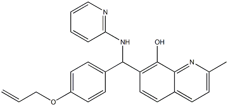 7-[[4-(allyloxy)phenyl](2-pyridinylamino)methyl]-2-methyl-8-quinolinol 化学構造式