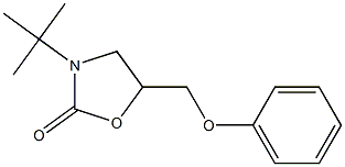 3-tert-butyl-5-(phenoxymethyl)-1,3-oxazolidin-2-one 化学構造式