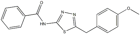 N-[5-(4-methoxybenzyl)-1,3,4-thiadiazol-2-yl]benzamide Struktur