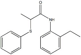 N-(2-ethylphenyl)-2-(phenylsulfanyl)propanamide 结构式