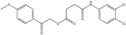 2-(4-methoxyphenyl)-2-oxoethyl 4-(3,4-dichloroanilino)-4-oxobutanoate Struktur