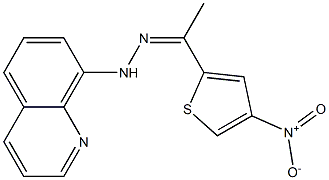 1-{4-nitro-2-thienyl}ethanone 8-quinolinylhydrazone 化学構造式