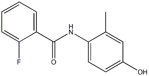 2-fluoro-N-(4-hydroxy-2-methylphenyl)benzamide Struktur
