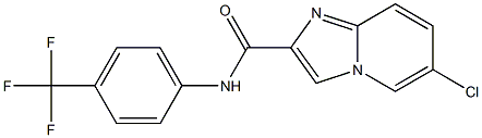 6-chloro-N-[4-(trifluoromethyl)phenyl]imidazo[1,2-a]pyridine-2-carboxamide,,结构式