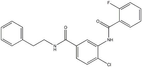 4-chloro-3-[(2-fluorobenzoyl)amino]-N-(2-phenylethyl)benzamide