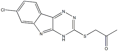 1-[(7-chloro-4H-[1,2,4]triazino[5,6-b]indol-3-yl)sulfanyl]acetone 结构式