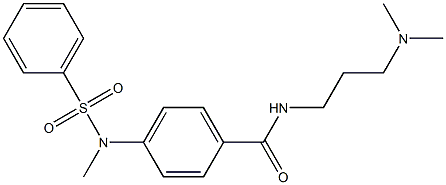 N-[3-(dimethylamino)propyl]-4-[methyl(phenylsulfonyl)amino]benzamide,,结构式