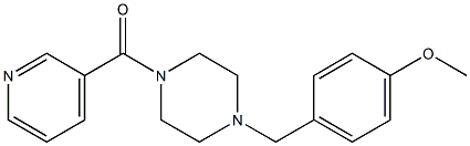 1-{[4-(methyloxy)phenyl]methyl}-4-(pyridin-3-ylcarbonyl)piperazine 结构式