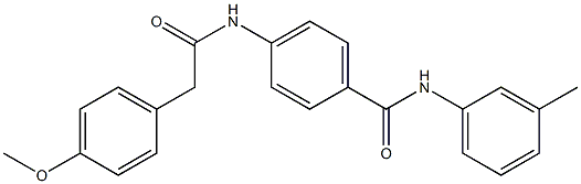 4-{[(4-methoxyphenyl)acetyl]amino}-N-(3-methylphenyl)benzamide Structure