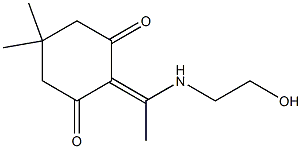 2-{1-[(2-hydroxyethyl)amino]ethylidene}-5,5-dimethyl-1,3-cyclohexanedione 化学構造式