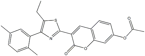 3-[4-(2,5-dimethylphenyl)-5-ethyl-1,3-thiazol-2-yl]-2-oxo-2H-chromen-7-yl acetate