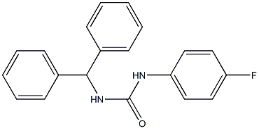 N-benzhydryl-N'-(4-fluorophenyl)urea Struktur