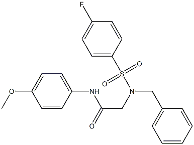 2-{benzyl[(4-fluorophenyl)sulfonyl]amino}-N-(4-methoxyphenyl)acetamide Structure
