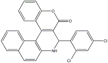 3-(2,4-dichlorophenyl)-3,4-dihydro-2H-benzo[f]chromeno[3,4-c]quinolin-2-one Struktur