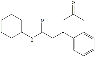 N-cyclohexyl-5-oxo-3-phenylhexanamide,,结构式