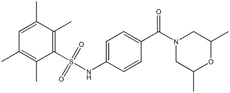 N-{4-[(2,6-dimethyl-4-morpholinyl)carbonyl]phenyl}-2,3,5,6-tetramethylbenzenesulfonamide Structure