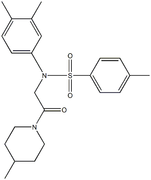 N-(3,4-dimethylphenyl)-4-methyl-N-[2-(4-methyl-1-piperidinyl)-2-oxoethyl]benzenesulfonamide