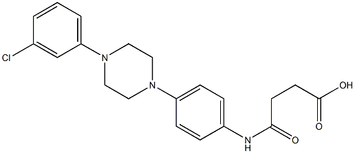 4-{4-[4-(3-chlorophenyl)-1-piperazinyl]anilino}-4-oxobutanoic acid,,结构式
