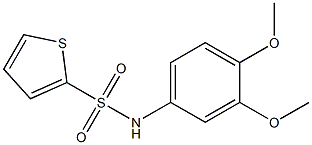 N-[3,4-bis(methyloxy)phenyl]thiophene-2-sulfonamide,,结构式