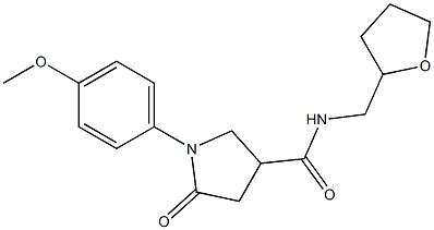 1-(4-methoxyphenyl)-5-oxo-N-(tetrahydro-2-furanylmethyl)-3-pyrrolidinecarboxamide