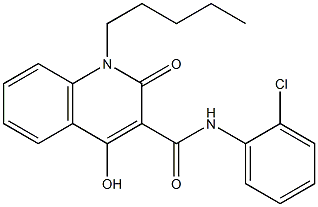 N-(2-chlorophenyl)-4-hydroxy-2-oxo-1-pentyl-1,2-dihydro-3-quinolinecarboxamide Structure