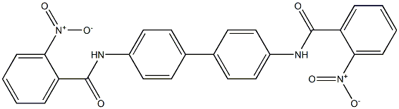 2-nitro-N-[4'-({2-nitrobenzoyl}amino)[1,1'-biphenyl]-4-yl]benzamide,,结构式